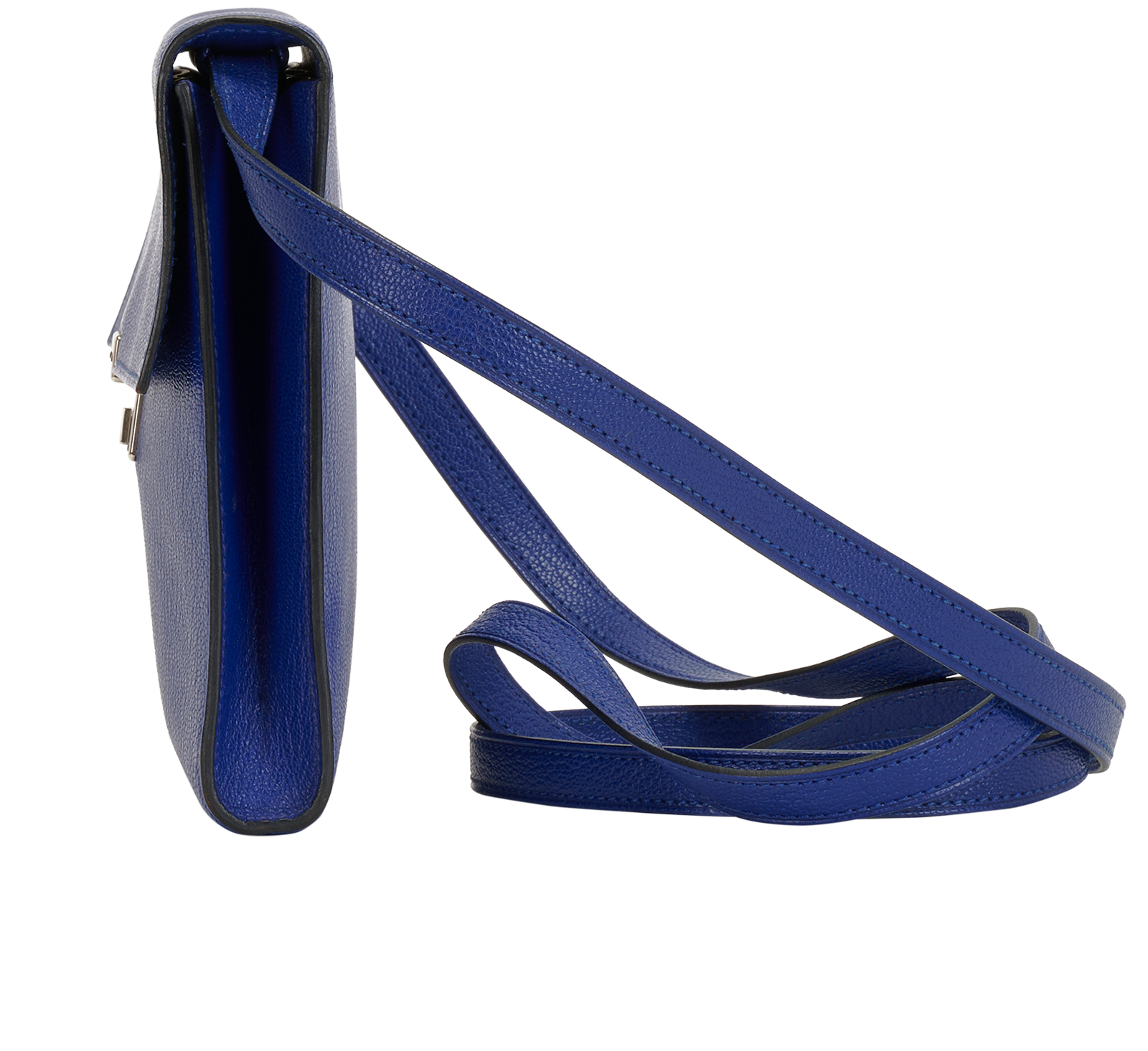 Clic 16 Wallet On Strap, &pound;1,800, Handbags, Blue, Leather, Bottom view